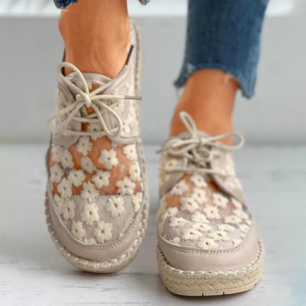 Rosey | Breathable Floral Lace Shoes for Women